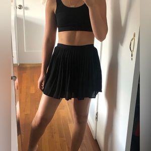Black mini skirt